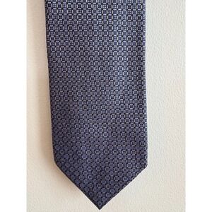 Massimo Mizzocchi Luxury‎ Silk Tie Blue Geometic Pattern